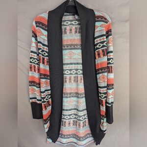 Rue 21 Southwest Open Long Cardigan Duster Size Small Like New